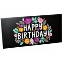 Конверт для денег "HAPPY BIRTHDAY!", Цветы, 166х82 мм, выборочный лак, ЗОЛОТАЯ СКАЗКА, 113748 оптом