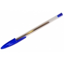 Ручка шариковая STAFF, корпус прозрачный, узел 1мм, линия письма 0,5мм, синяя, 141672 оптом