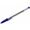 Ручка шариковая STAFF Basic Budget BP-02, письмо 500 м, СИНЯЯ, длина корпуса 13,5см, 0,5мм, 143758 оптом