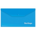 Папка-конверт на кнопке Berlingo, C6, 180мкм, синяя оптом