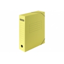 Папка архивная на резинках желтая OfficeSpace, микрогофрокартон, 75мм, до 700л оптом