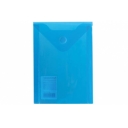 Папка-конверт с кнопкой МАЛОГО ФОРМАТА (105х148 мм), А6, синяя, 0,18 мм, BRAUBERG, 227317 оптом