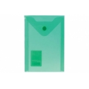 Папка-конверт с кнопкой МАЛОГО ФОРМАТА (105х148 мм), А6, зеленая, 0,18 мм, BRAUBERG, 227318 оптом