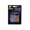 Скрепки INDEX, 25 мм, цветные, 50 шт., блистер с европодвесом,IPC2025ZEB оптом