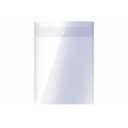 Папка-конверт на кнопке OfficeSpace А4, вертикальная, 150мкм, прозрачная оптом