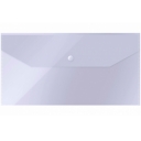 Папка-конверт на кнопке OfficeSpace С6 (135*250мм), 150мкм,прозрачная оптом