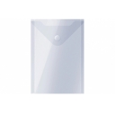 Папка-конверт с кнопкой А6 прозрачная OfficeSpace, (105*148мм), 150мкм оптом