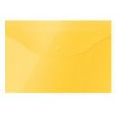 Папка-конверт на кнопке OfficeSpace А4, 120мкм,желтая оптом