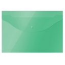 Папка-конверт на кнопке OfficeSpace А4, 120мкм,зеленая оптом