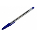 Ручка шариковая эконом, цвет чернил синий, 1 мм,прозрачный корпус оптом