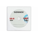 Диски DVD-R SONNEN, 4,7 Gb, 16x, бумажный конверт (1 штука), 512576 оптом