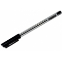 Ручка шариковая 0,7 мм, стержень черный, корпус прозрачный с черным колпачком оптом