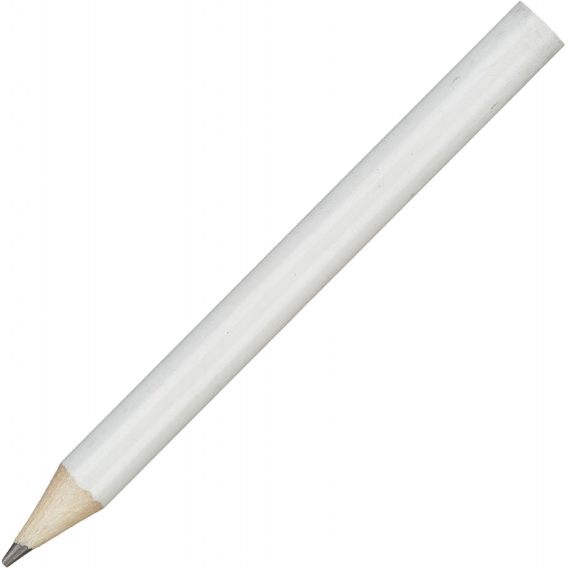 Карандаш чернографитный Attache, 88 мм круглый, HB, белый корп. под лого оптом