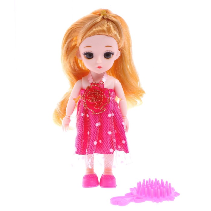 Кукла модная шарнирная «Лиза» в платье, МИКС оптом