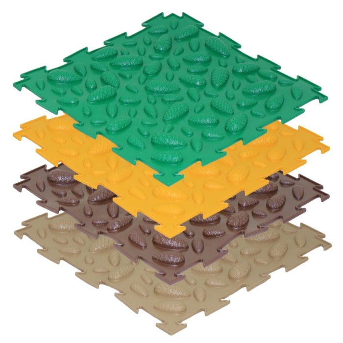 Массажный коврик - пазл, 1 модуль «Орто. Шишки мягкие», цвета МИКС оптом