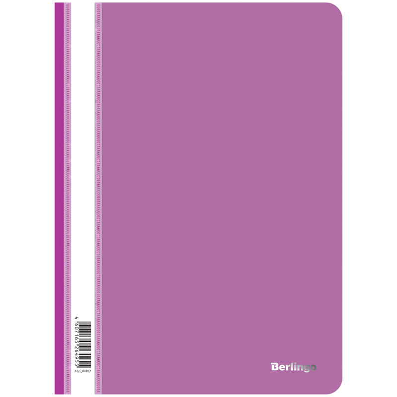 Папка-скоросшиватель пластик. Berlingo, А4, 180мкм, фиолетовая с прозр. верхом оптом