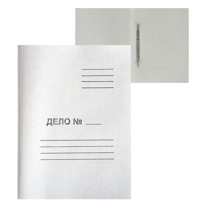 Скоросшиватель Calligrata "Дело", картон немелованный, 220 г/м2, белый, пробитый, до 200 л оптом
