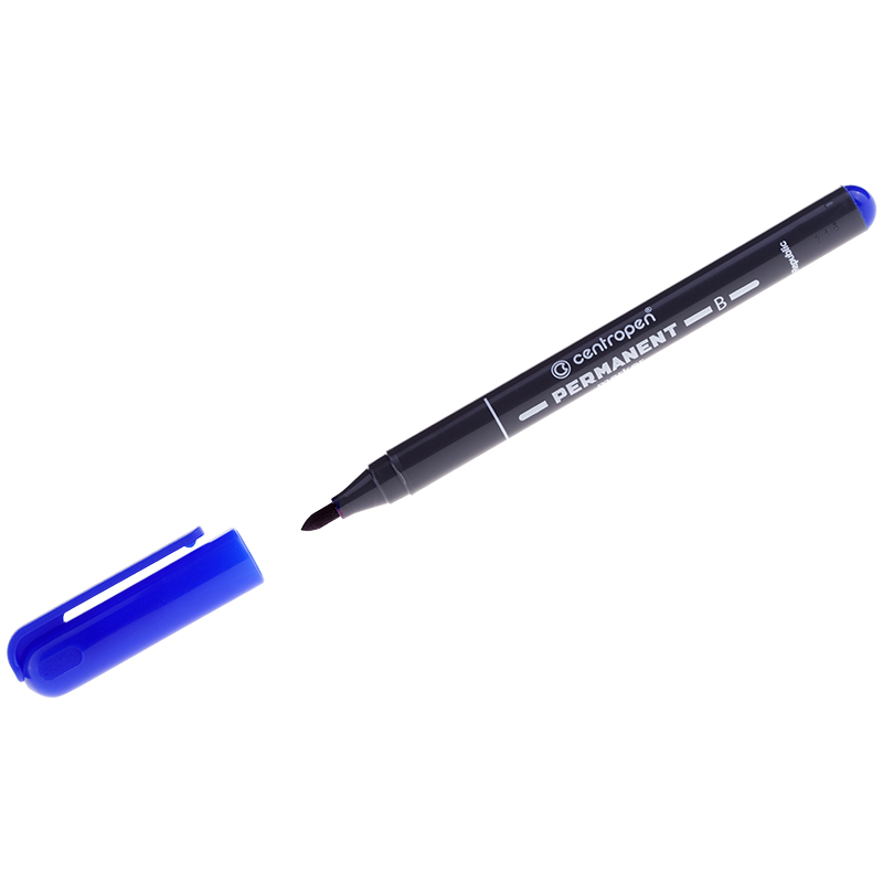 Маркер перманентный Centropen "2836" синий, пулевидный, 2мм оптом
