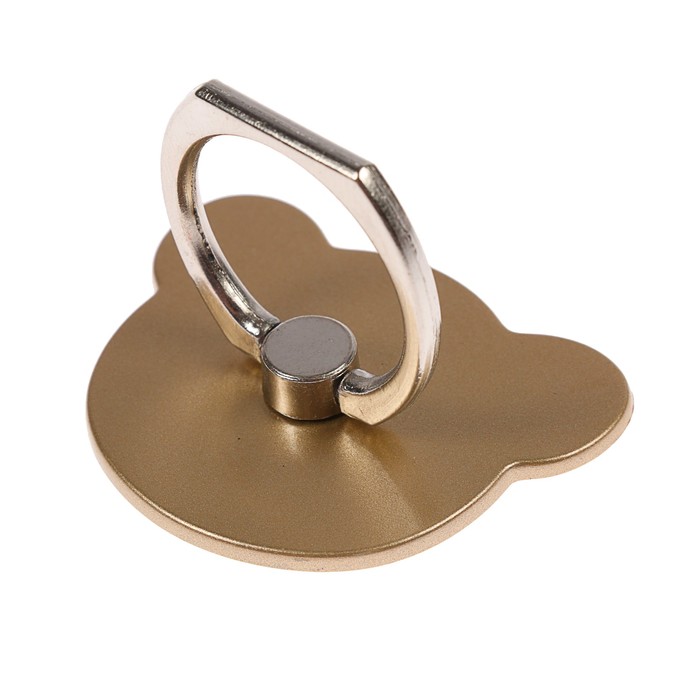 Держатель-подставка с кольцом для телефона LuazON, в форме "Мишки", цвет золото оптом