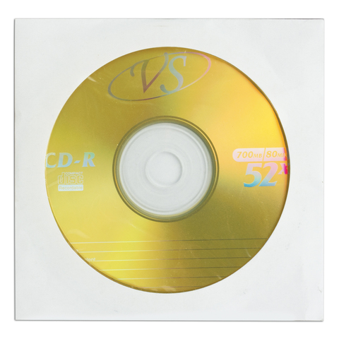 Диск CD-R VS, 700 Mb, 52х, бумажный конверт (1 штука) оптом