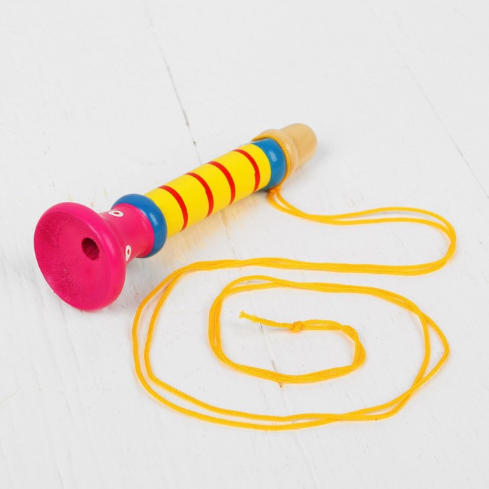 Музыкальная игрушка «Дудочка на веревочке», высокая, цвета МИКС оптом