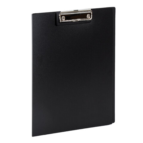 Папка-планшет STAFF, А4 (310х230 мм), с прижимом и крышкой, пластик, черная, 0,5 мм, 229221 оптом