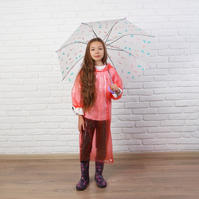 Дождевик детский унисекс "Непромокайка", универсальный размер, цвет розовый оптом