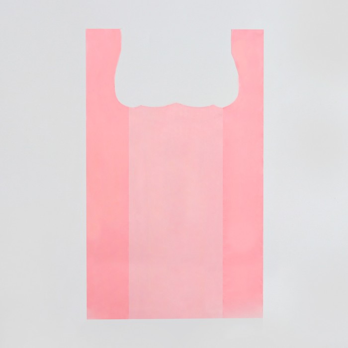Пакет майка, полиэтиленовый, розовый 24 х 42 см, 8 мкм оптом