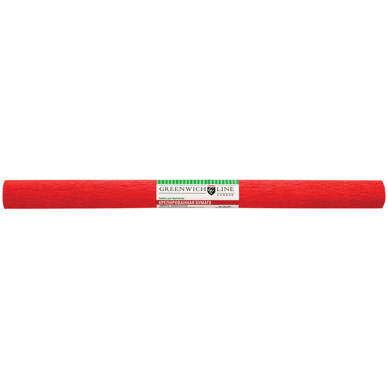 Бумага крепированная Greenwich Line, 50*250см, 32г/м2, красная, в рулоне оптом