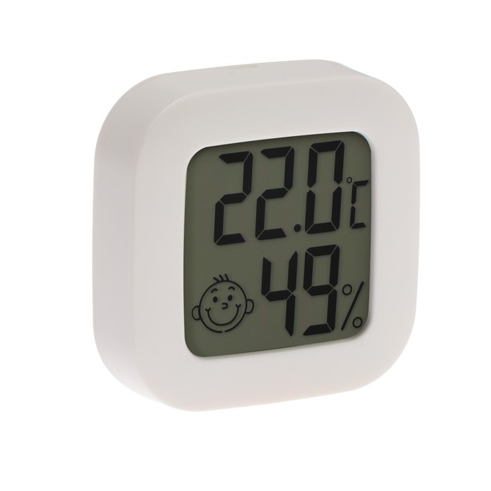 Термометр LuazON LTR-08, электронный, датчик температуры, датчик влажности, белый оптом