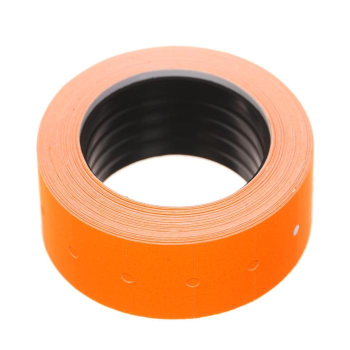 Этикет-лента 21 х 12 мм, прямоугольная, оранжевая, 500 этикеток оптом