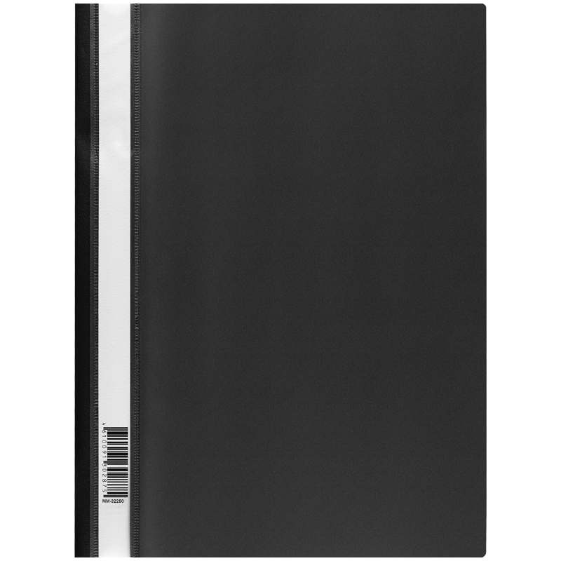 Папка-скоросшиватель пластик. СТАММ А4, 160мкм, черная с прозр. верхом оптом