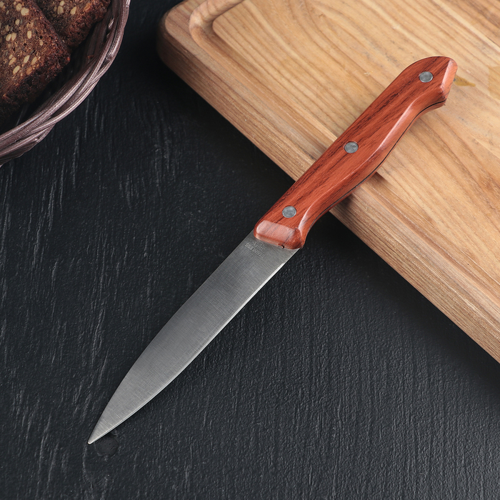 Нож «Универсал», лезвие 12,5 см, цвет коричневый оптом