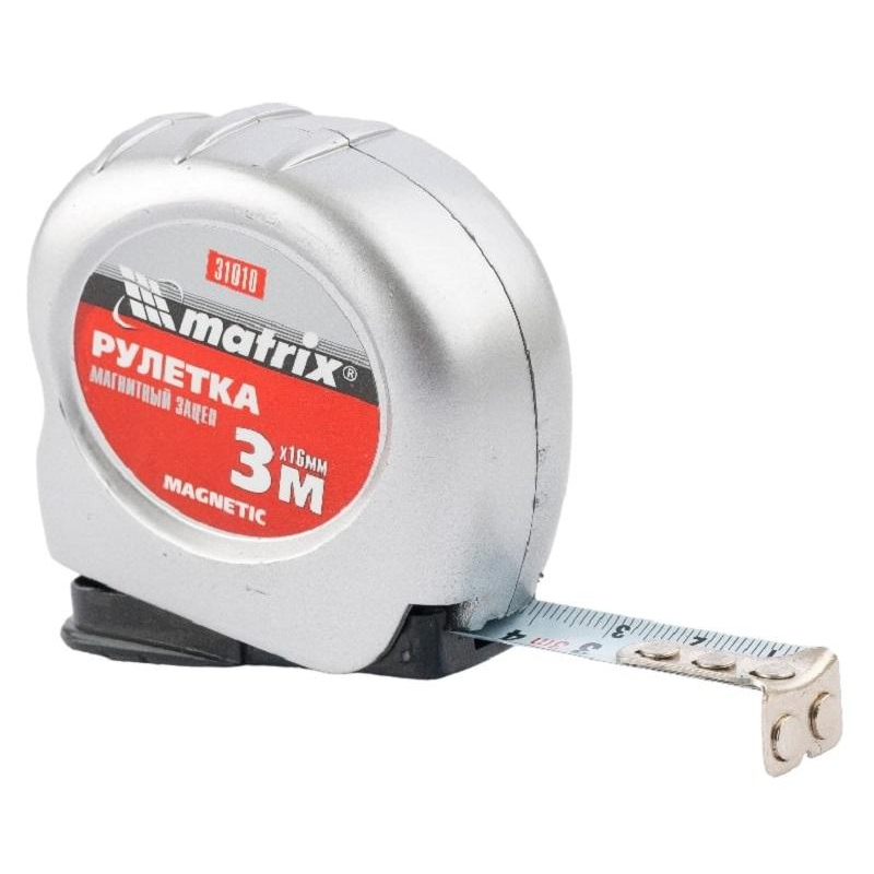 Рулетка Magnetic, 3 м х 16 мм, магнитный зацеп Matrix 31010 оптом