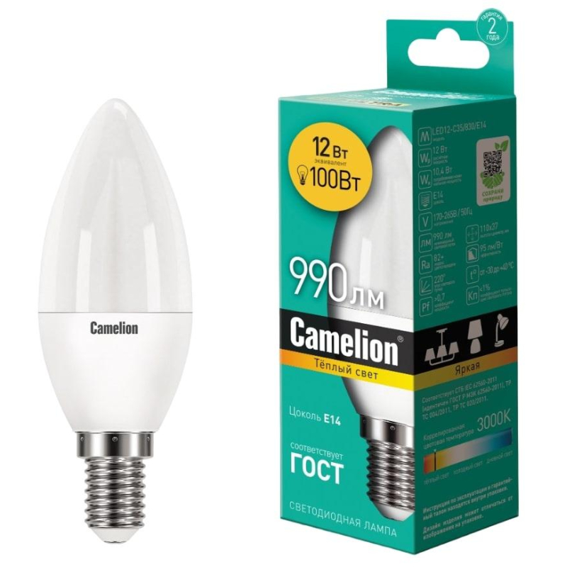   Camelion LED12-C35/830/E14 12 220 