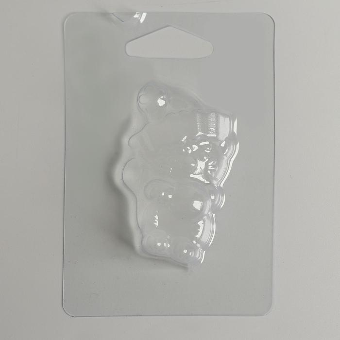 Пластиковая форма для мыла «Котик в колпачке» оптом