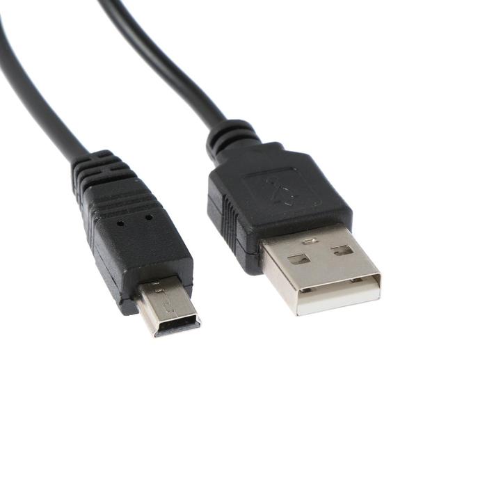 Кабель LuazON, miniUSB - USB, 1 А, 0.5 м, только для зарядки, чёрный оптом