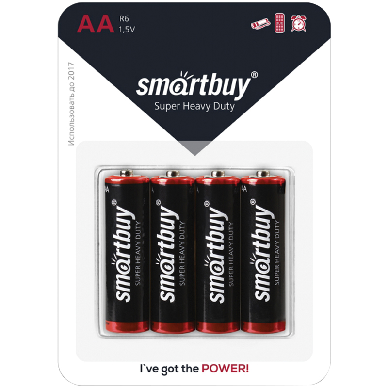 Батарейка SmartBuy AA (R06) солевая, BС4 оптом