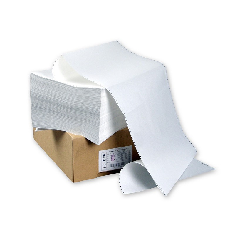 Перфорированная бумага Promega 420мм 1-сл., шаг12 , бел.100%, НП, 1500л/уп оптом