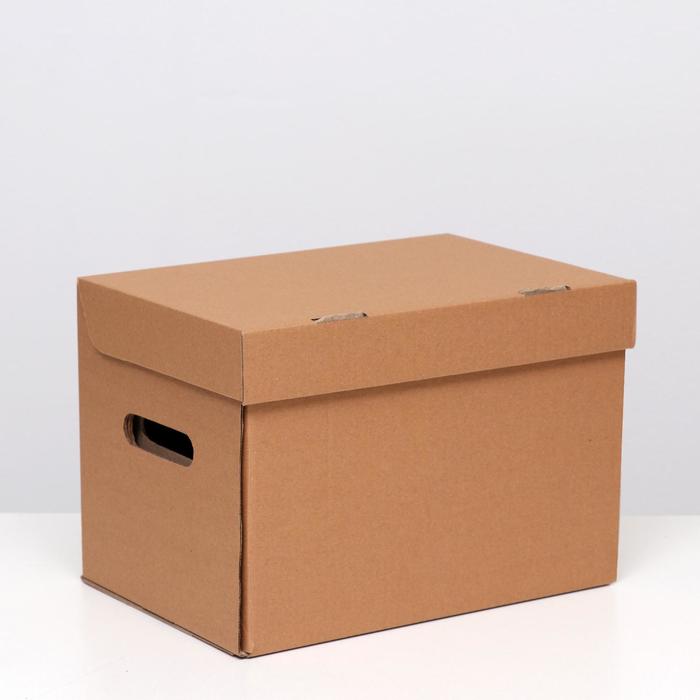 Коробка для хранения "А4", бурая, 32,5 x 23,5 x 23,5 см оптом