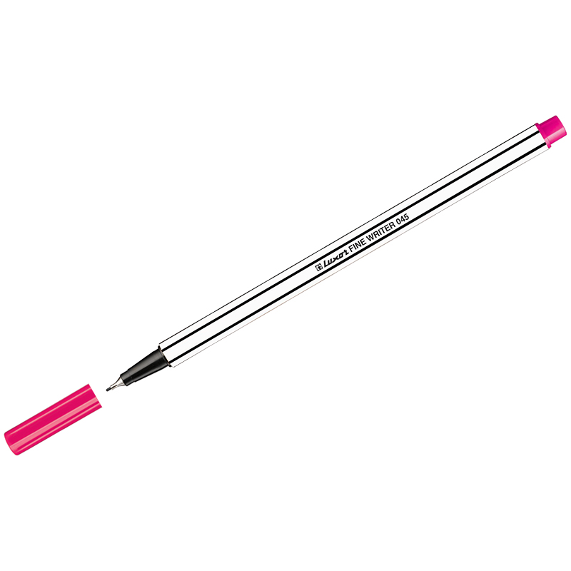 Ручка капиллярная Luxor "Fine Writer 045" розовая, 0,8мм оптом