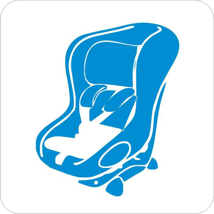 Сервисный знак 100*100  "Салон оборудован детским креслом", самоклеющийся оптом