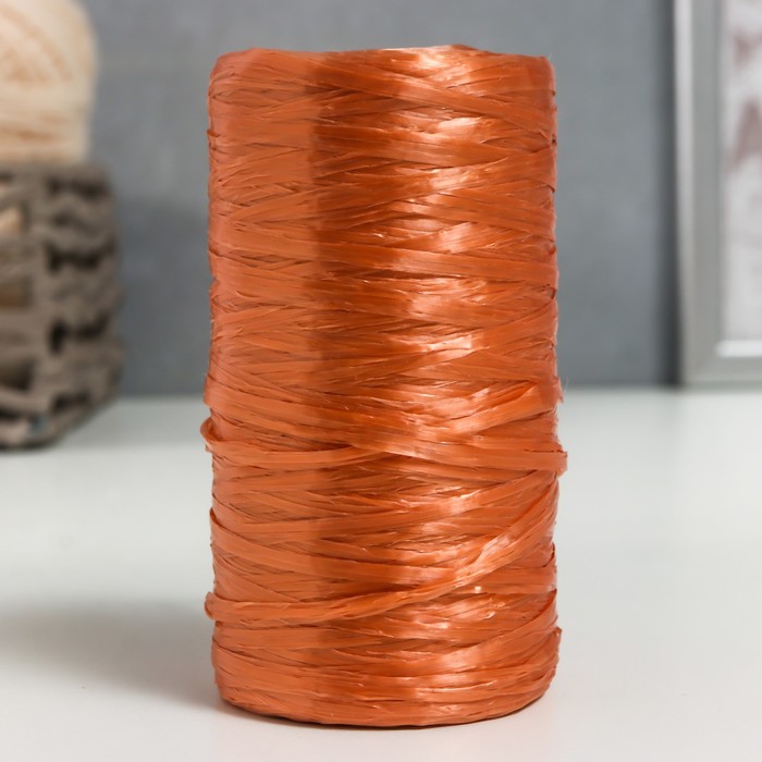 Пряжа "Для вязания мочалок" 100% полипропилен 300м/75±10 гр (бронза) оптом