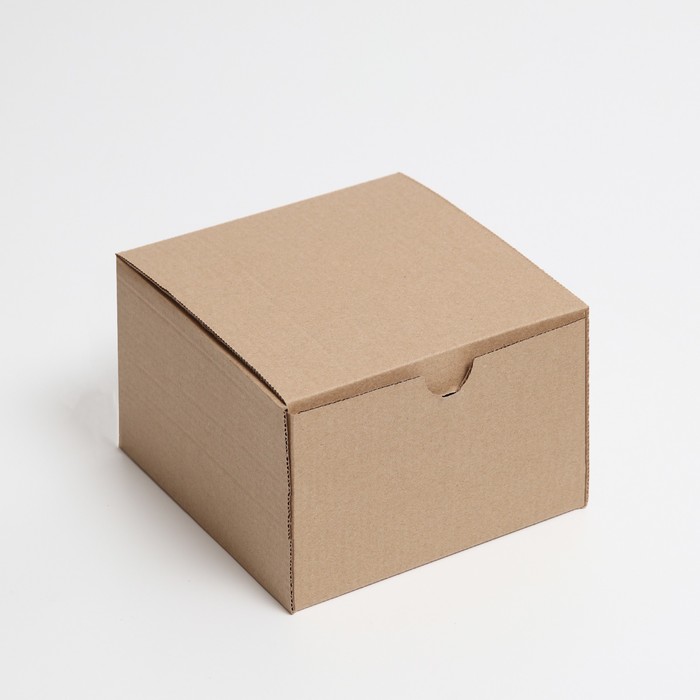 Коробка самосборная, бурая, 15 х 15 х 10 см оптом