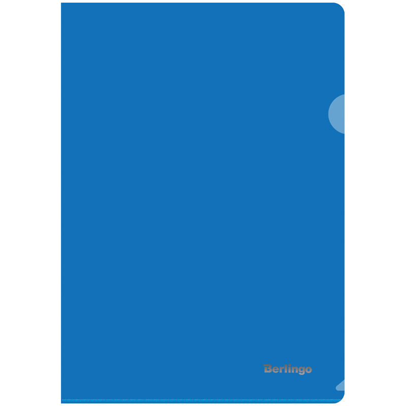 Папка-уголок Berlingo, А4, 180мкм, прозрачная синяя оптом