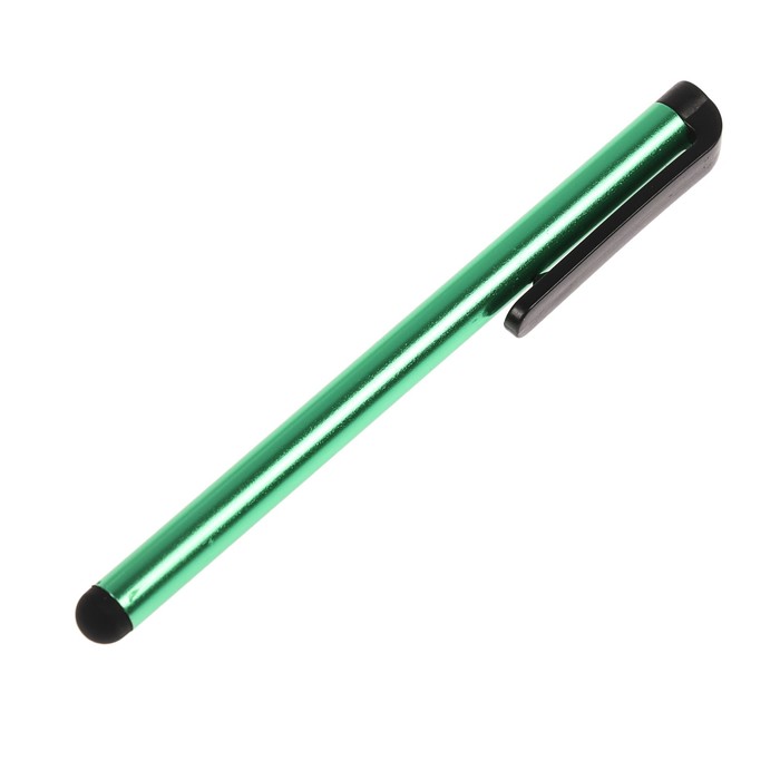 Стилус LuazON, для планшета и телефона, 10 см, тепловой, с креплением, зелёный оптом