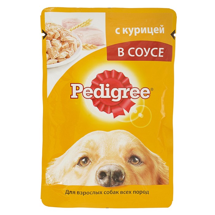 Влажный корм Pedigree для собак, курица в соусе, пауч, 85 г оптом