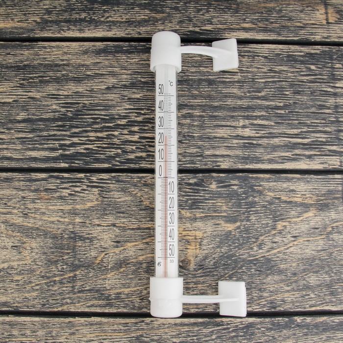 Термометр оконный (-50°С<Т<+50°С) на "липучке", упаковка картон микс оптом