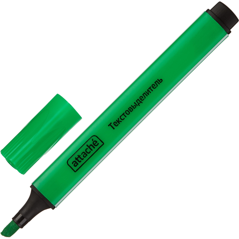 Маркер текстовыделитель ATTACHE зеленый 1-4 мм треугольный оптом