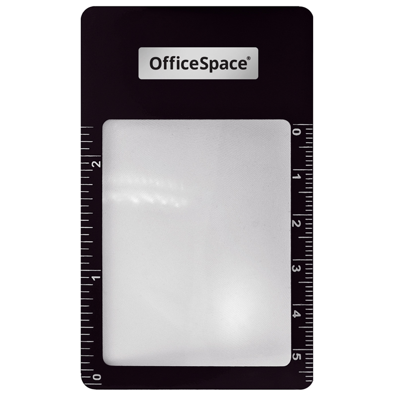Лупа-закладка OfficeSpace, 85*55мм, с линейкой, 3-х кратное увеличение оптом